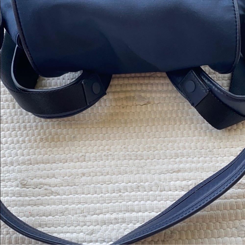 Cole Haan Zerogrand Nylon Backpack Navy Leather Trim Lightweight NWT - Picture 5 of 11